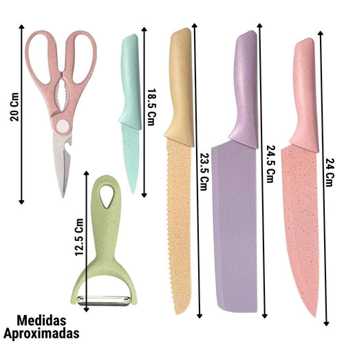 SET DE CUCHILLOS X6 PIEZAS